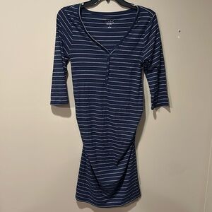 Three Quarters Length Henley Maternity Dress